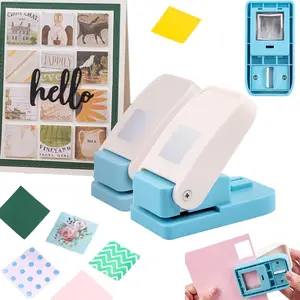 Stamp Hole Puncher Embossing Tool Rectangular Lever Action Craft Punch, for DIY Scrapbooking Journal Album Card Making Office Craft Supplies