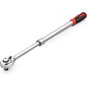 1/2-Inch Drive Extendable Ratchet Wrench, 1/2 Inch Drive Ratchet Socket Wrench, Quick Release 72- Reversible Ratcheting Feature(17 1/8" - 22 5/8" Length)