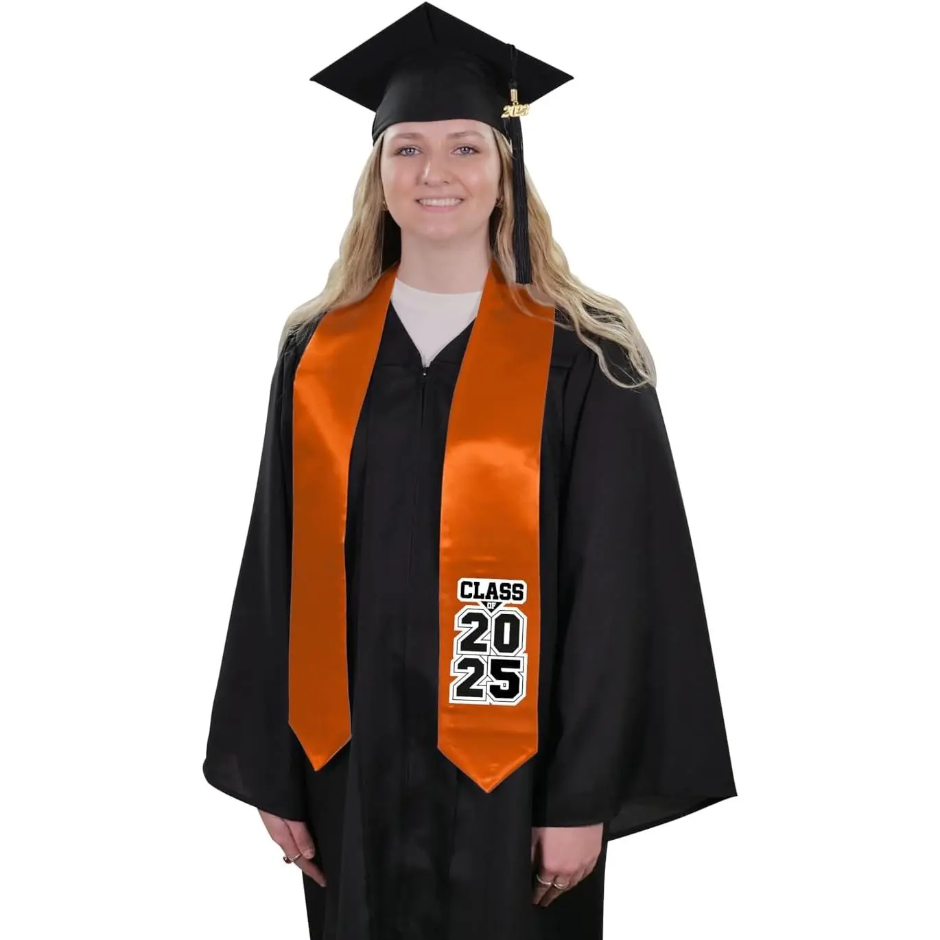 Class of 2025 Graduation Stole/Sash - Embroidered Patch - Multiple Colors Available - One Size Fits All