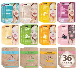 Original Derma Beauty 36PK (24+12) Collagen Facial Sheet Mask - 12 Different Sheet Mask K-beauty
