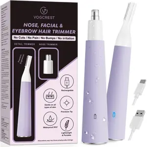 Electric Shaver Facial Nose Hair Remover for Women: 2 in 1 Painless - Rechargeable Hair Removal for Face Nose Ear Peach Fuzz Lips Chin Smooth Comfort
