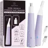 VG VOGCREST Women's 2-in-1 Cordless Rechargeable Electric Shaver-Nose Hair Trimmer, Pain-Free, Waterproof, Lightweight, Shower-Safe Personal Care Appliance with Rechargeable Battery, All Hair Types, 1× Cleaning Brush, Batteries Packed Separately