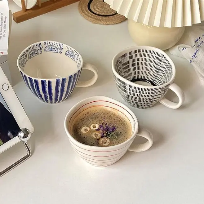 Handmade Vintage Ceramic Mug · 12.5 oz