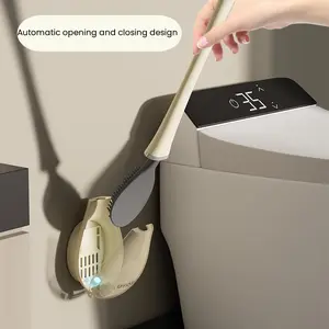 UFORU Toilet Brush and Holder Set, Set of 1 Wall Mounted Long Handled Toilet Brush and Holder. Home Essentials Bathroom Accessories, Bathroom Cleaning Tools, Home Cleaning Supplies Silicone