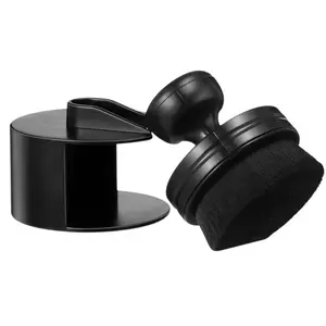 Tire Shine Brush with Storage Base – Soft Bristle Tire Dressing Applicator