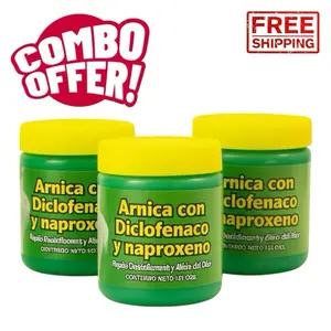 (Pack of 3) Arnica pomada muscular 125g - Arnica Massage Balm – 125g | Soothing Full-Body Care Nourishing