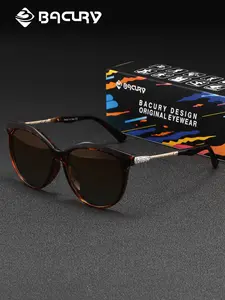 Unisex Polarized Sunglasses PC Cat-Eye Frame Tac Lenses Uv400 Protection Casual Style Holiday Gift Christmas Present