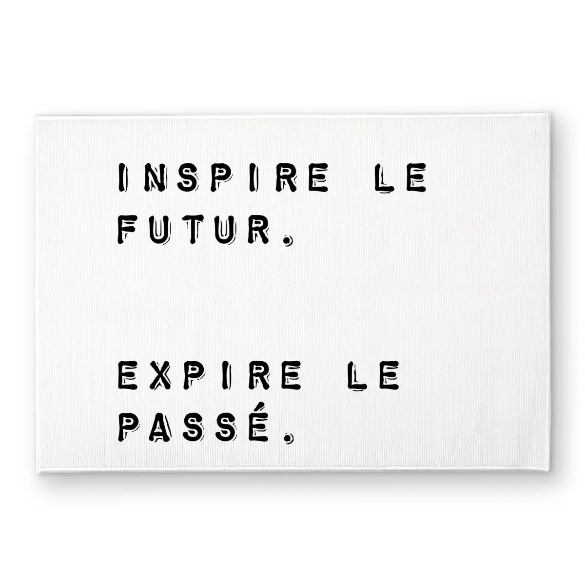 360 Stand Black & White Door Mat - 17x24 in. Standard Size, Minimalist Residential Decor, Anti-Slip Safety Back, Indoor/Outdoor Polyester Loop Face, "Inspire the Future Expire the Past" Bold Statement Design, Entryway Decor, Home Decor Mat, Non Slip Doorm
