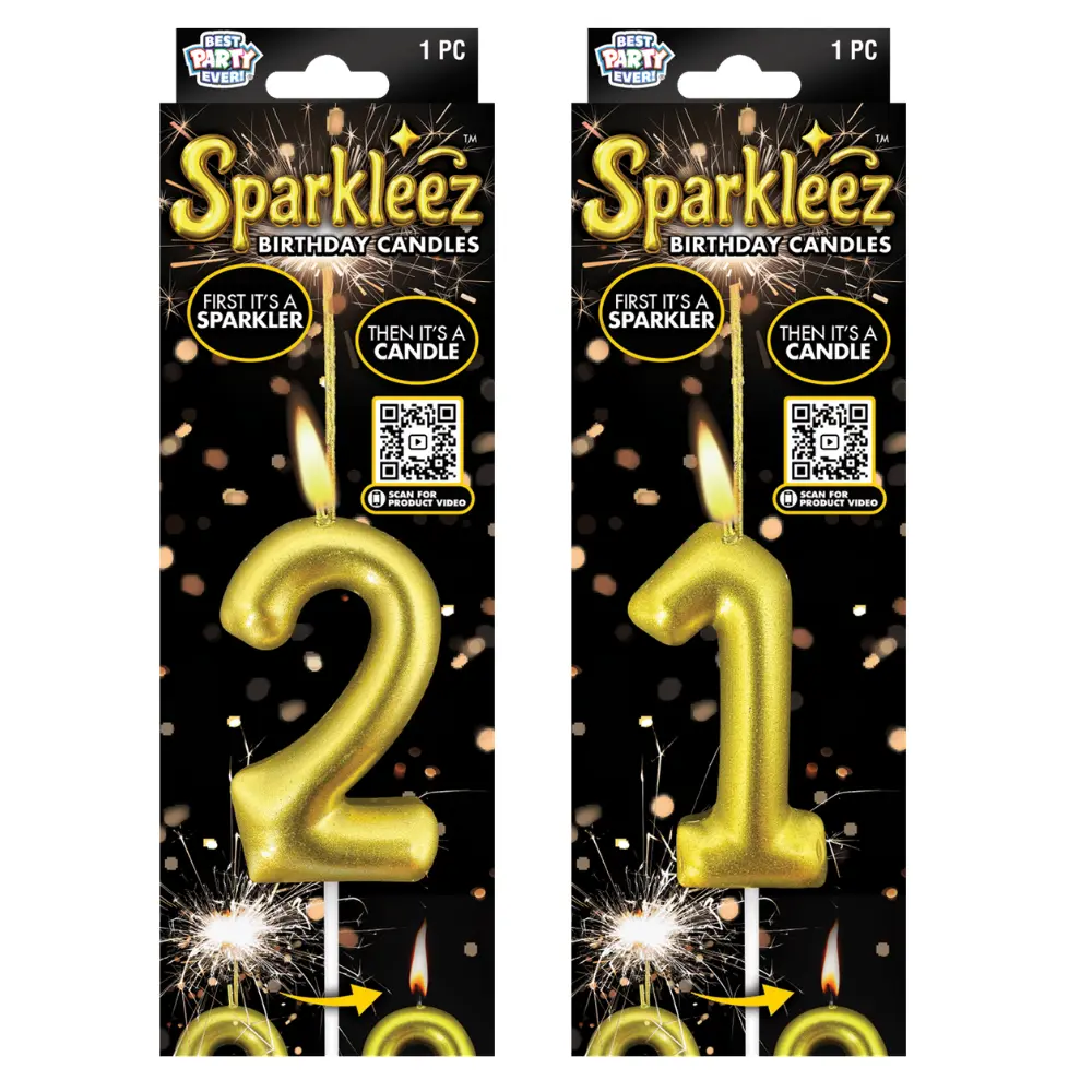 Sparkleez Birthday Candle Bundle - Custom Selection of 2 Packs for Cake Decorations, Festive Party Supplies