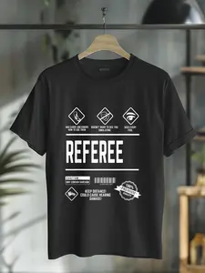 100% Cotton Referee Saying Warning Product Label Referee T-Shirt