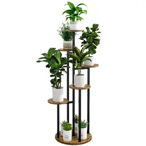 Plant Stand Indoor 6 Tier 9 Potted Multiple Flower Pot Holder for Patio Garden Balcony Living Room Corner Deals For You Days Decorative Design