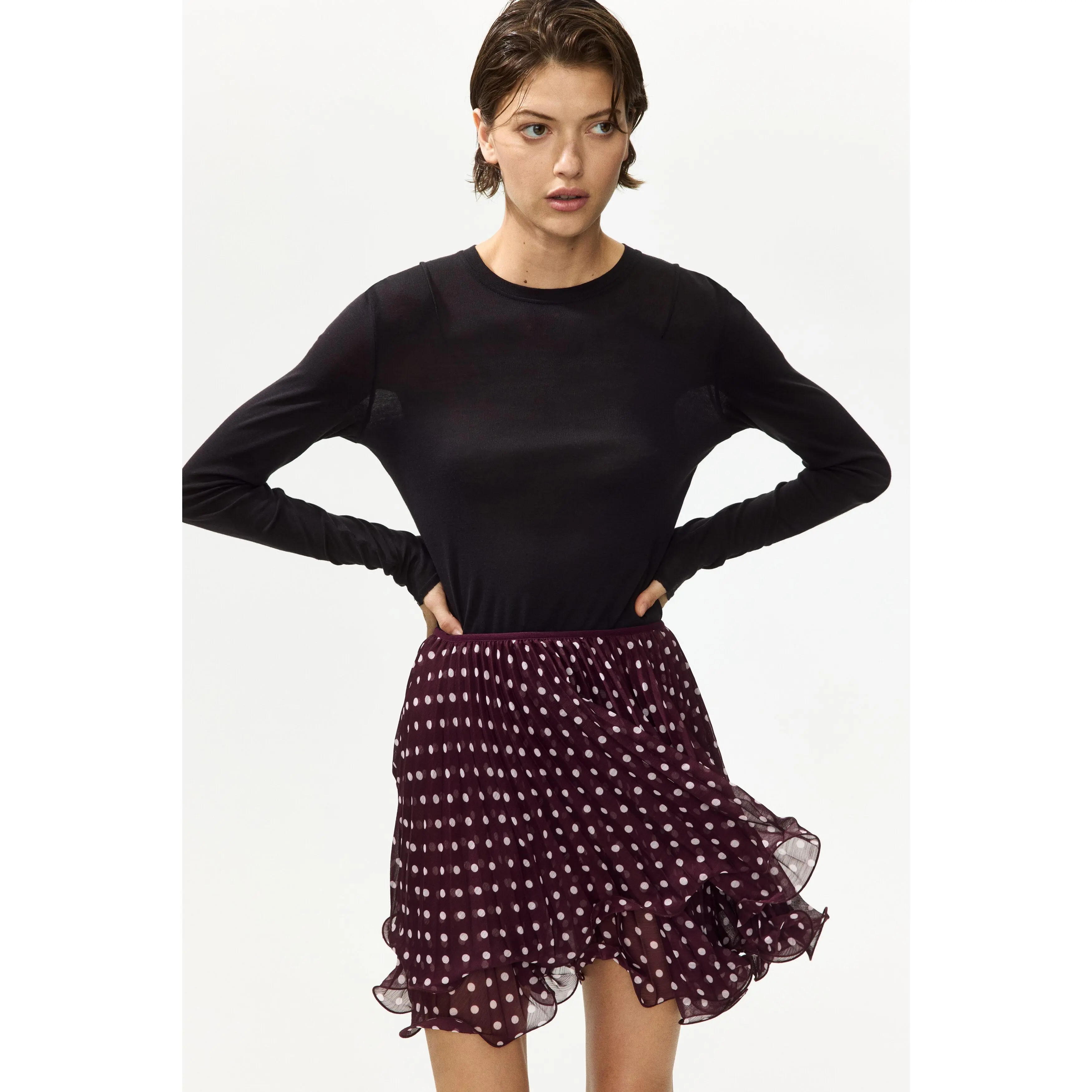 H&M Pleated mini skirt