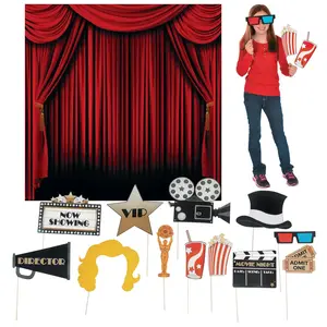 Movie Night Photo Booth Backdrop Kit - 14 Pc.