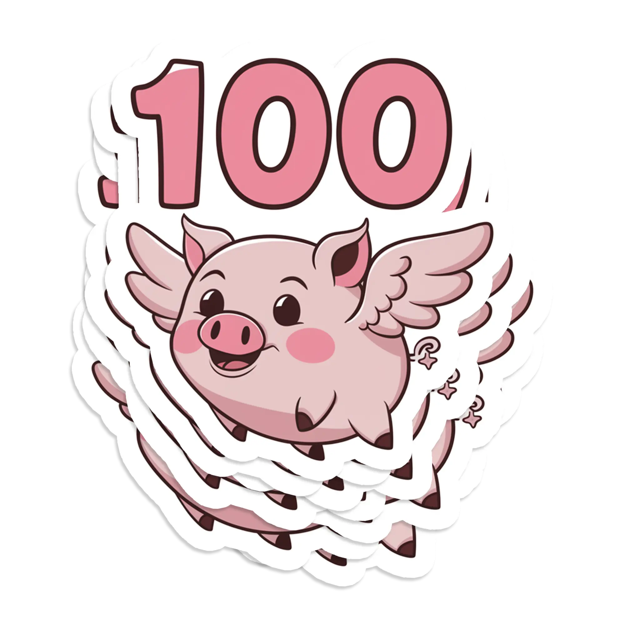 100 Custom Vinyl Waterproof Stickers - Next Day Fast Shipping