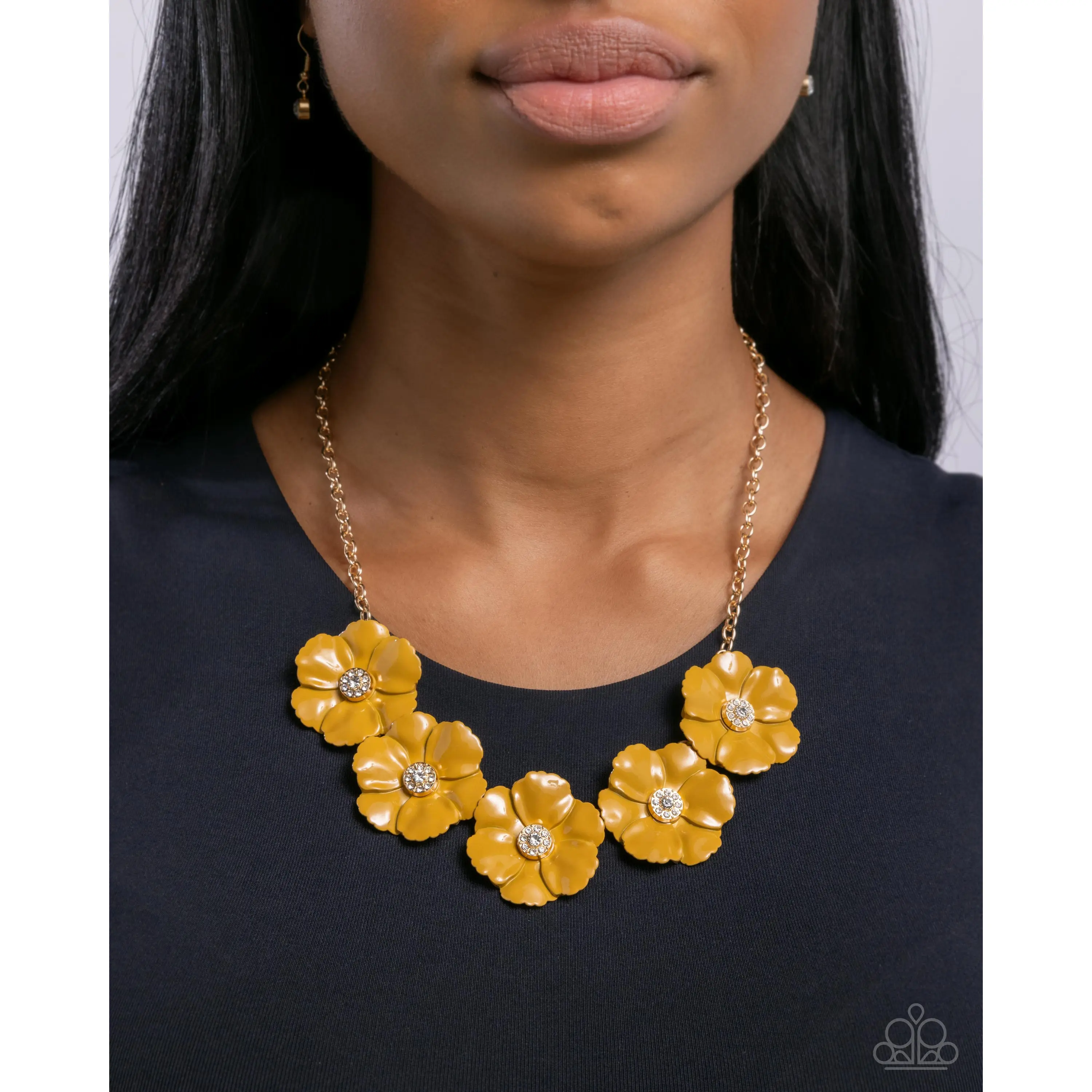 Paparazzi Floral Favor - Yellow  Necklace P2ST-YWXX-108XX