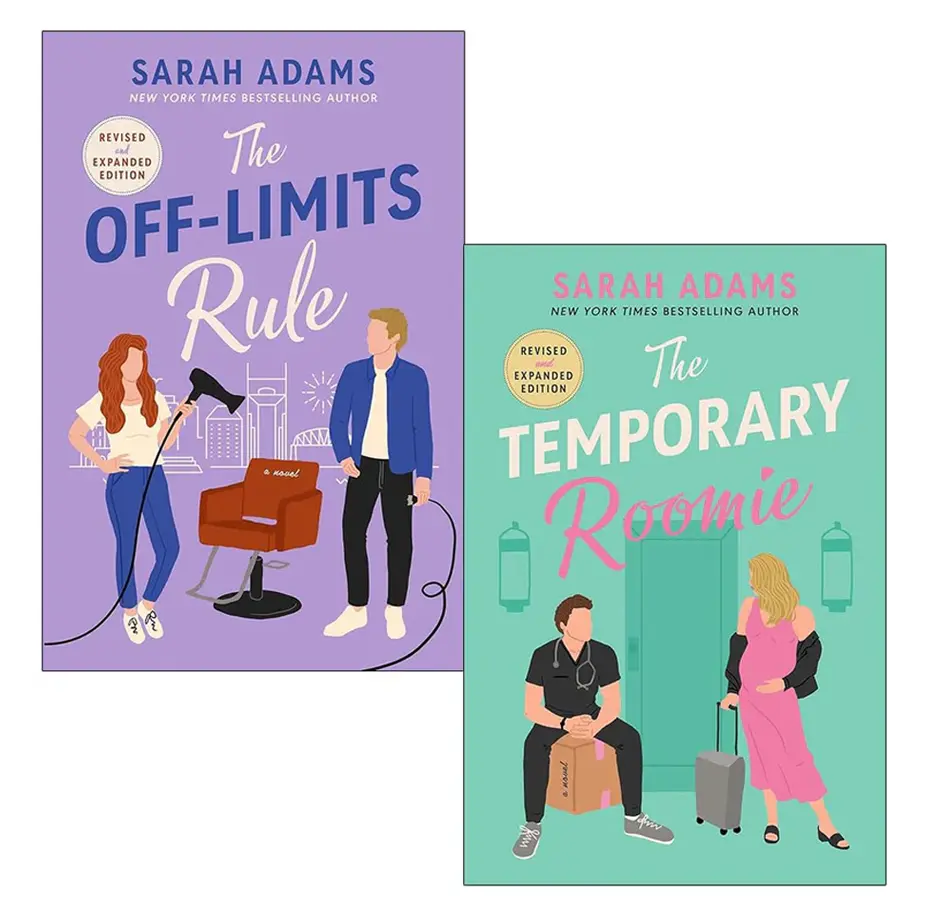 COMBO Contemporary Romance Collection by Sarah Adams, Includes The Temporary Roomie & Off-Limits Rule, 2-Book Set, Romantic Comedy, BookTok Favorite