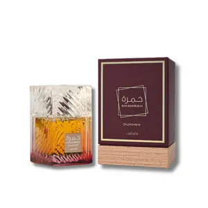 Lattafa Khamrah Dukhan Eau De Parfum 3.4FL.OZ Middle Eastern Perfume Musk Amber Spicy Patchouli Woody Arabian Fragrance Exotic Fragrances