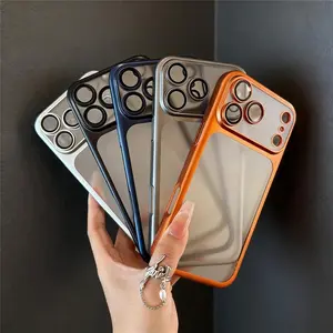 Plating PC Slim Shockproof Armor Case for iPhone 17 16 15 14 13 12 Pro Max Air Plus Frosted Phone Protect Cover Capa with Sleek Finish and Minimal Bulk