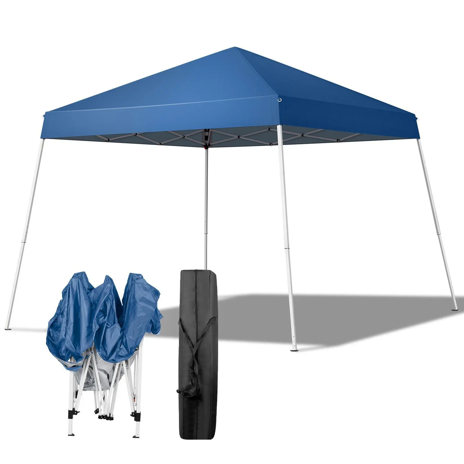 【Summervibes】8*8 FT Portable Waterproof Sunscreen Folding Tent Folding Canopy Tent Family Party Tent Portable Instant Shelter for Wedding, Beach, Party, Picnic, BBQ Events