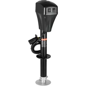 VEVOR Heavy Duty 5000 lbs Electric Trailer Jack, Automotive Vehicle Tool, 10"-28.3" Lift Range, 7-Pin Connector, Manual Crank Handle, Weatherproof Cover, for Trailers & RVs, Black