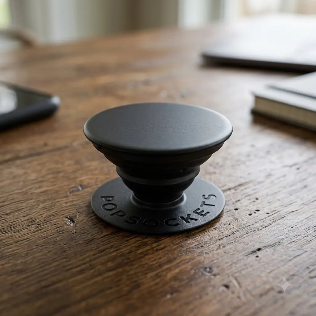 PopSockets PopGrip Black Phone Grip Stand Swappable Top Adhesive Holder for iPhone Android