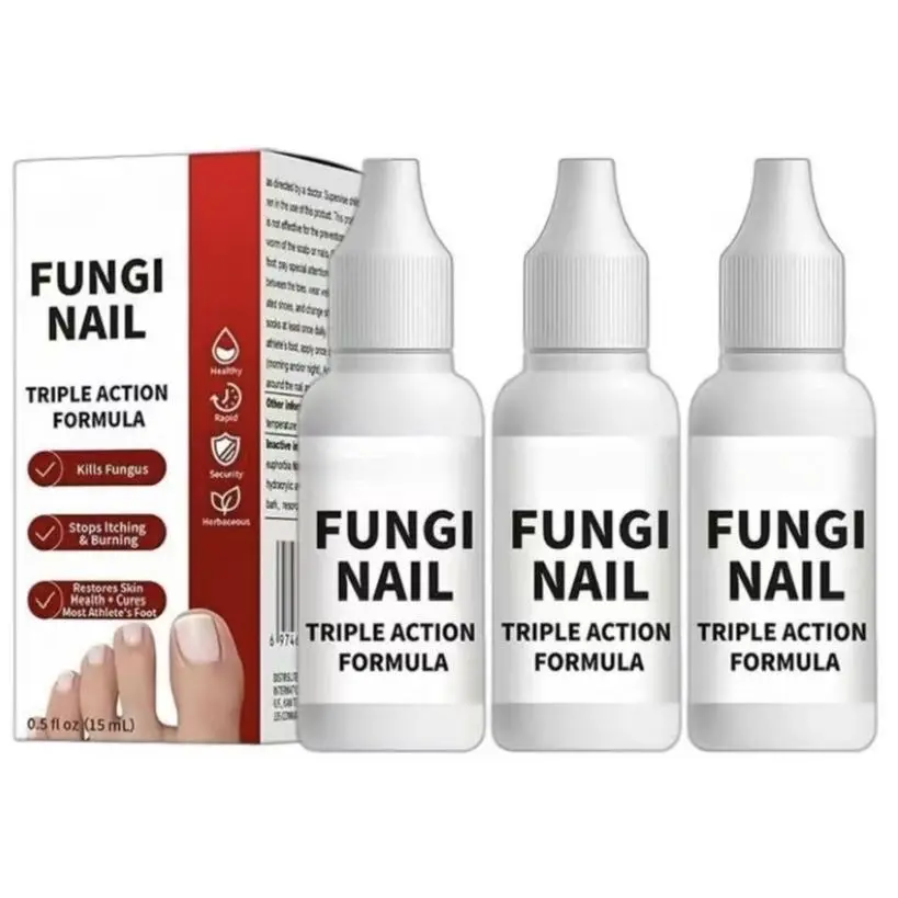 3pcs Fungi Nail Extra Strength ToenailFungus Treatment Antifungal Solution 0.5 Fl Oz TripleAction Formula for Damaged Nails Repair & RenewalHealthcare