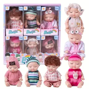 Simulation Mini Doll with Accessories, 6 Counts/set Cute Fashion Clothes Doll, Ideal Gift for Kids, Doll's Accessories, Cute Dolls, Soft Dolls