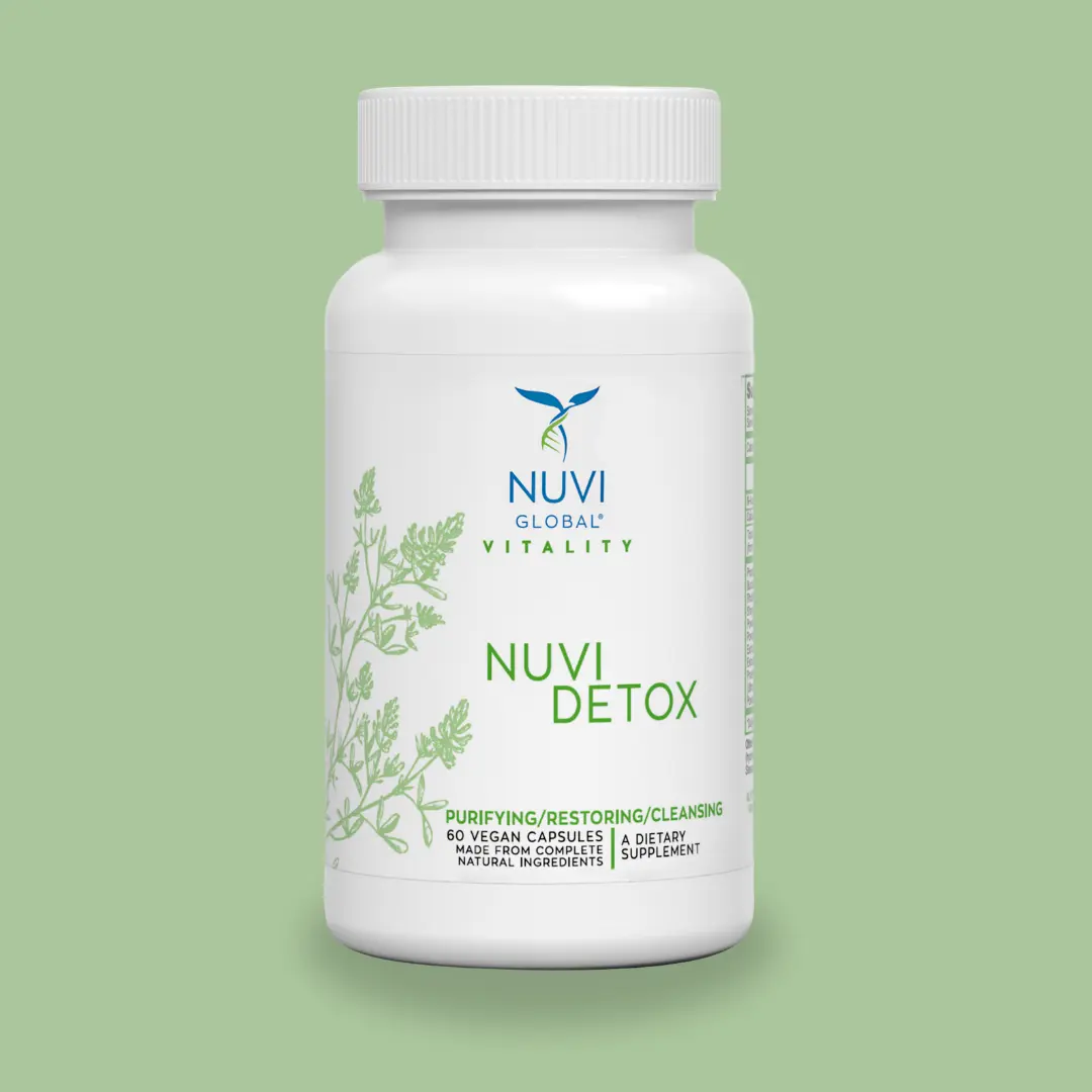 Nuvi Detox 800 mg Natural Herbal Dietary Supplement - Non-GMO, Gluten-Free, Dairy-Free Vegan Capsules for Internal Cleanse, Digestive Support (60 Count)