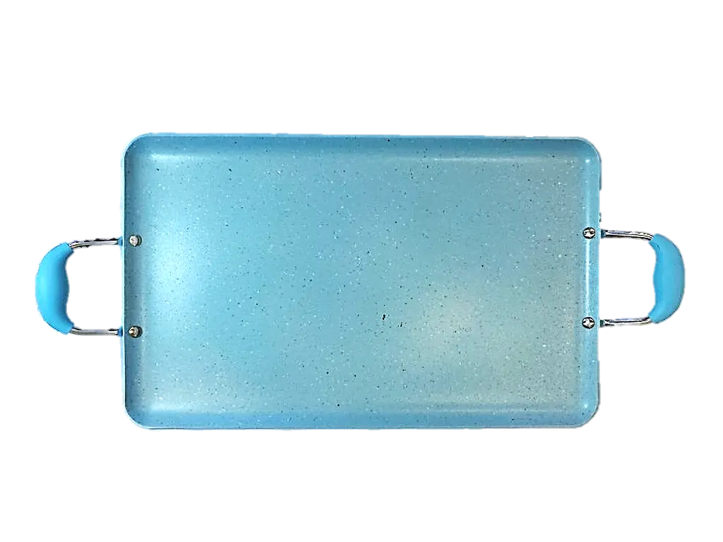 Neware Jade Marble Griddle for Gas & Ceramic Glass Top Stoves - Aluminium, Nonstick, Suitable for Breakfast Cooking Silicone Handles Thick  Cookware Pan