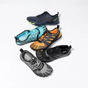 HOBIBEAR Leather-look Shoes for Men, All-Season, Wear-resistant, Slip-resistant Sports Shoes, Wading Shoes, Walking Shoes, River Trekking Shoes, Quick-drying