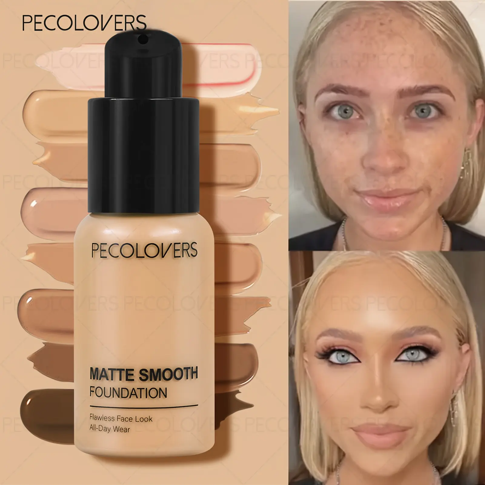 1pc Matte Smooth Affordable Foundation, Makeup Matte, Multi-Shade Flawless Coverage, Long-Lasting Wear, Lightweight Formula for All-Day Comfort, Ideal for a Natural Matte Finish, Flawless Complexion