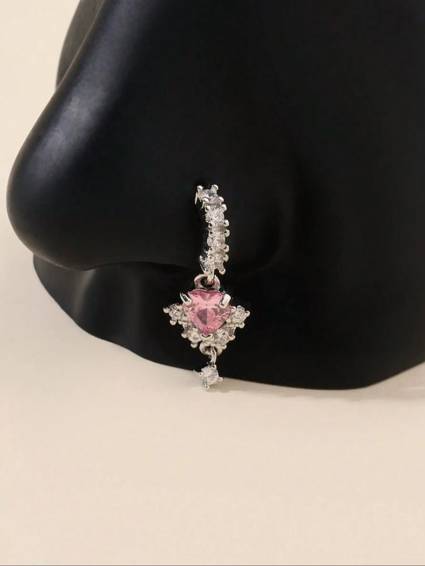 Elegant Rhinestone Decor Nose Ring, Nose Piercing Jewelry, Fashionable Nose Ring for Women & Girls, Chic Body Jewelry for Party, Daily Clothing Decor, Trendy All-match & Exquisite Jewelry for Gift, Rhinestone Nose Rings