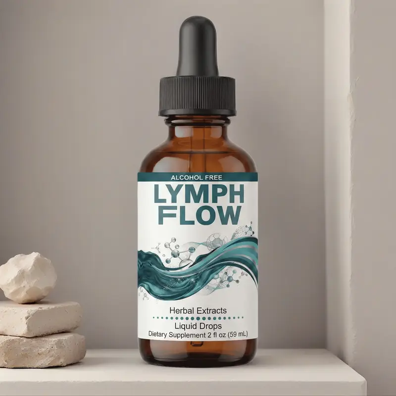 Lymph Flow - Boswellia Serrata & Turmeric Curcumin Drops for Lymphatic Drainage 2 FL.OZ Natural Healthcare Formula