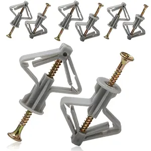 10 Sets Expansion Screws, Expansion Tubes, Plastic Rubber Plugs, Expansion Anchors, Butterfly Self-Drilling Expansion Threaded Rods