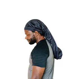 Solid Black Extended Length Loc Cap