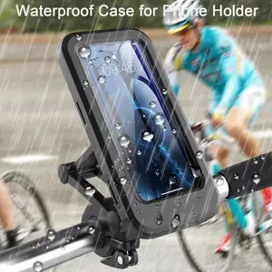 Waterproof Phone Bag Bicycle Navigation Waterproof Mount Handlebar Mount for Riders Electric Motorcycle Handlebar Phone Mount