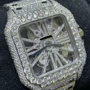 Iced Out Skeleton Watch CZ's
