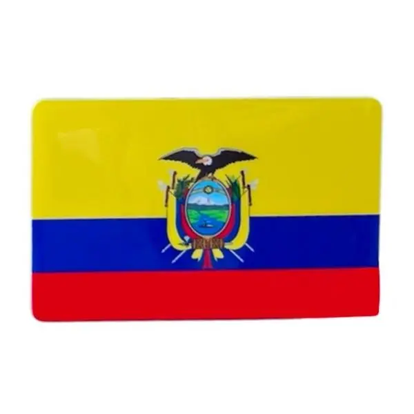 Metal Ecuador Flag Car Emblem - Durable Aluminum Alloy Design with Strong 3M Adhesive Backing for Cars Trucks Laptops & More US Made Vinyl Decals Windshield Sticker