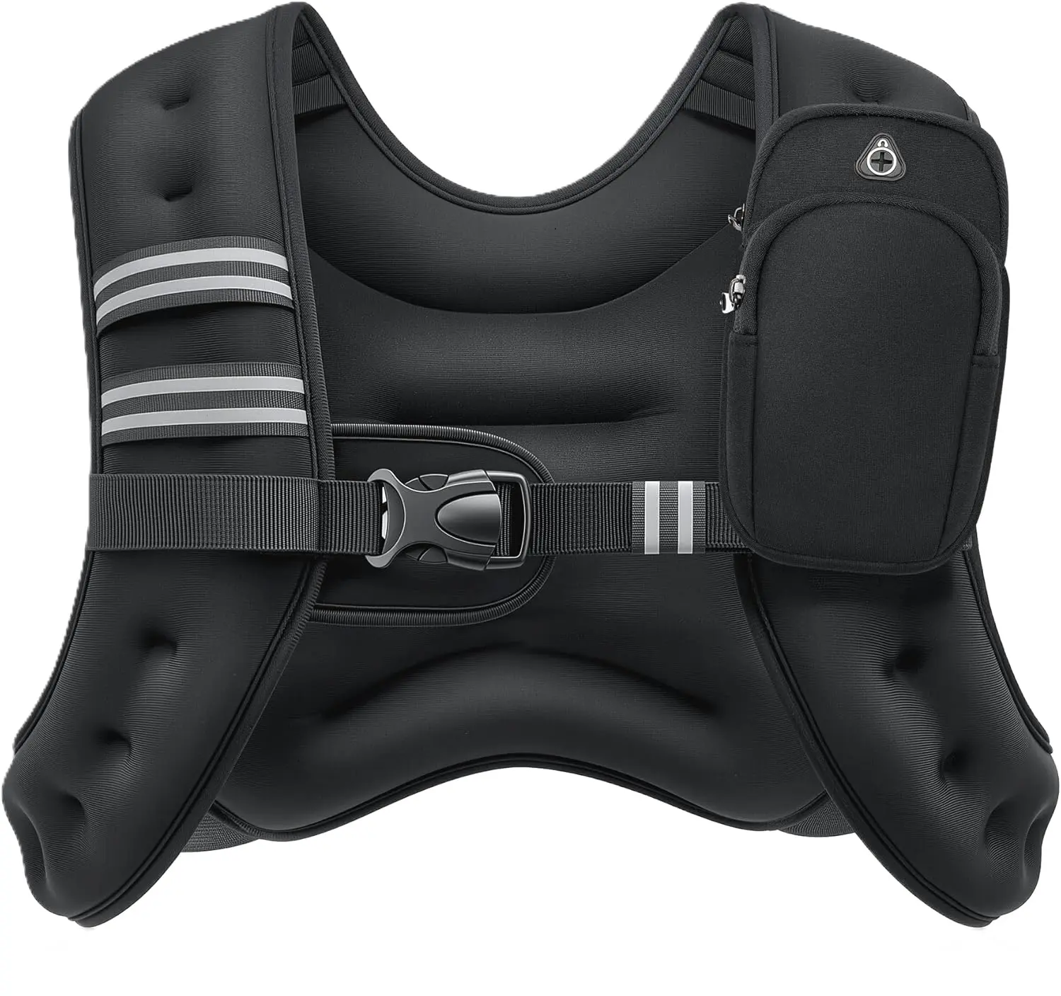 【SummerFinds】Tik Weighted Vest, 6lbs/8lbs/12lbs/16lbs/20lbs/25lbs/30lbs Weight Vest with Detachable Phone Pouch, Rucking Vest for Women, Men, Walking, Training, Running Glute Workout Equipment Sweat Fitness Belt #TikTokDealsForYouDays #SummerWins