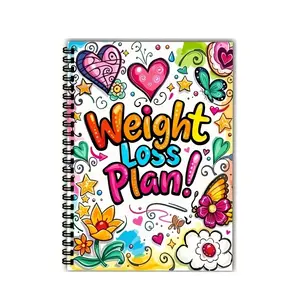 90-Day Gradient Color Tracker Set, Spiral Bound Planner Notebook, Minimalist Fitness & Nutrition Plan, Progress Chart, Body Metrics, Daily Habit Log, Motivation Tips