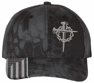 Jesus Christian Cross Cross with Crown Embroidered Adjustable Christ Jesus Hat - Casual Christian Snapback for Men & Women with Free 4" Christian Cross Decal