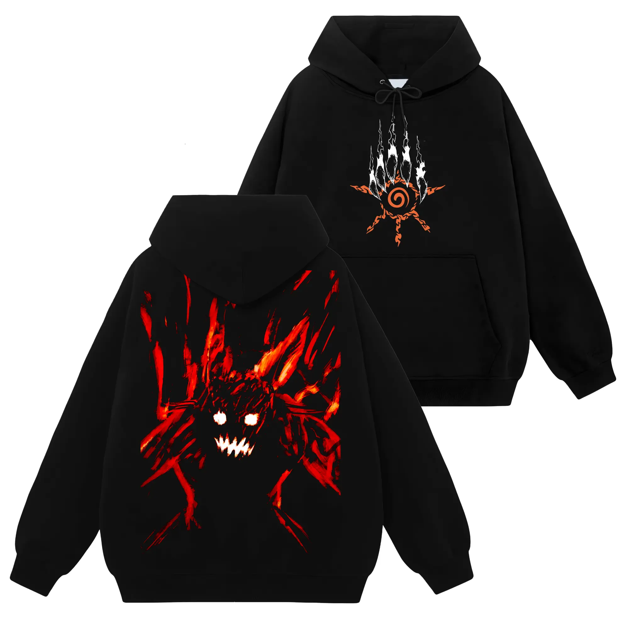 [Shinobi Shop] Limited Naruto Kurama Mode - Naruto Shippuden #205 Hoodie T-Shirt Sweatshirt, Retro Vintage Unisex Graphic 90s Cotton, Gift For Wibu, Anime Manga Y2K Streetwear