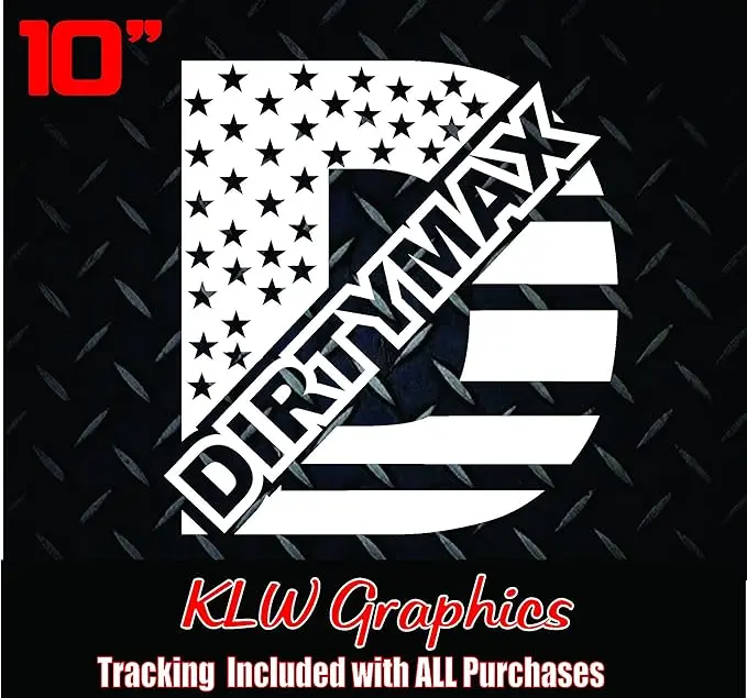 Dirtymax Duramax D American Flag Vinyl Decal Sticker Diesel Truck Soot
