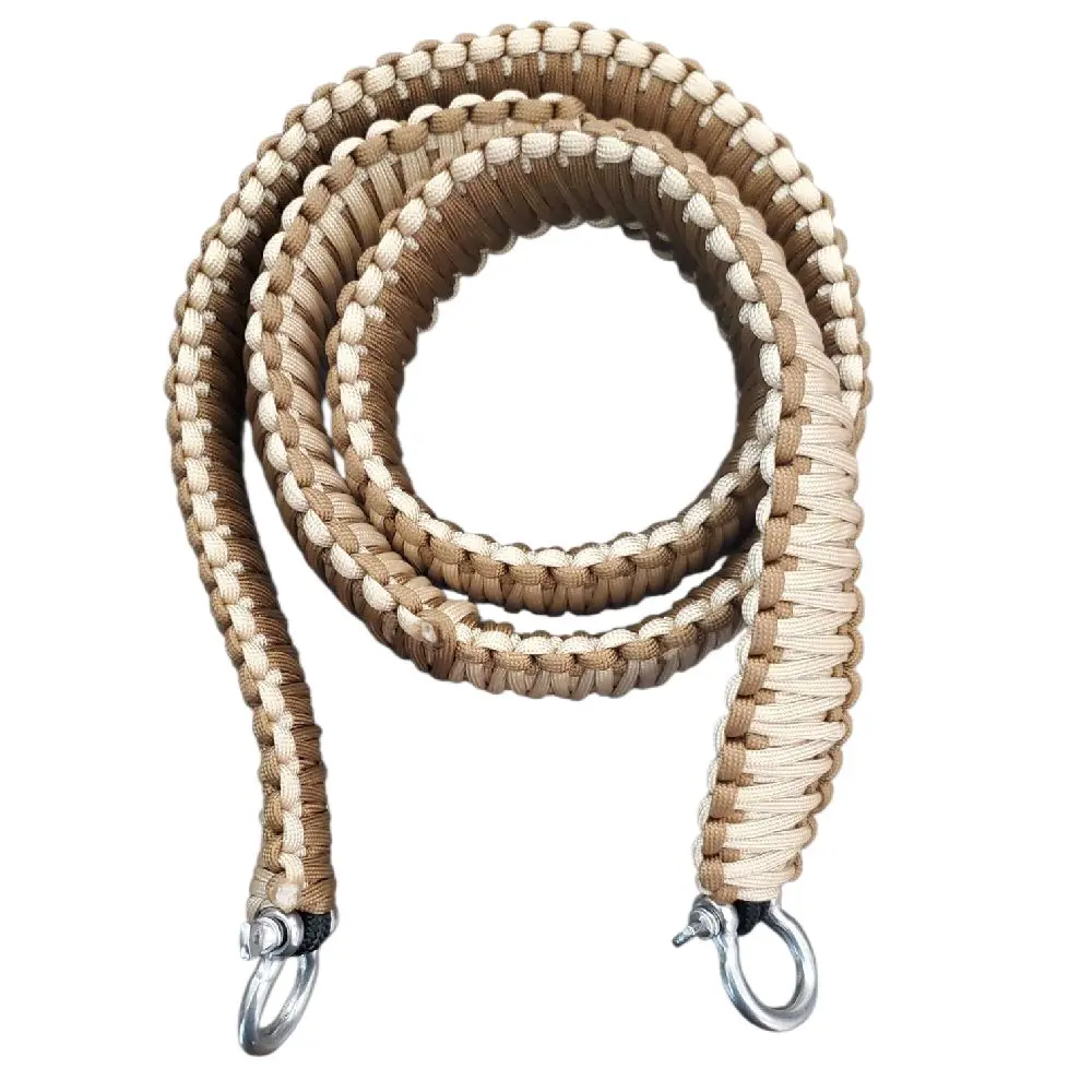 CHOCOLATE BROWN AND TAN PARACORD STRAP