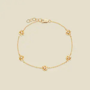 July CZ Birth Flower Station Bracelet