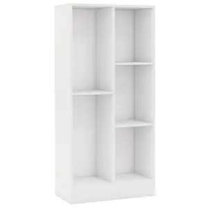 COSTWAY - 41 Inches 5-Cube Floor Bookcase with 2 Anti-Tipping Kits-White