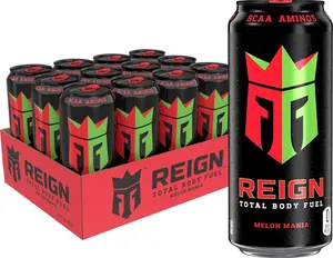 Reign Total Body Fuel, Melon Mania, Fitness & Performance Drink, 16 Fl Oz | Pack of 12