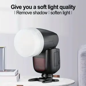 Soft Diffuser Flash Light Round Head for Godox V1/v1pro/v100 Dslr Camera Hot Shoe Lamp Portable Soap Box Softbox Photographic Fill Light