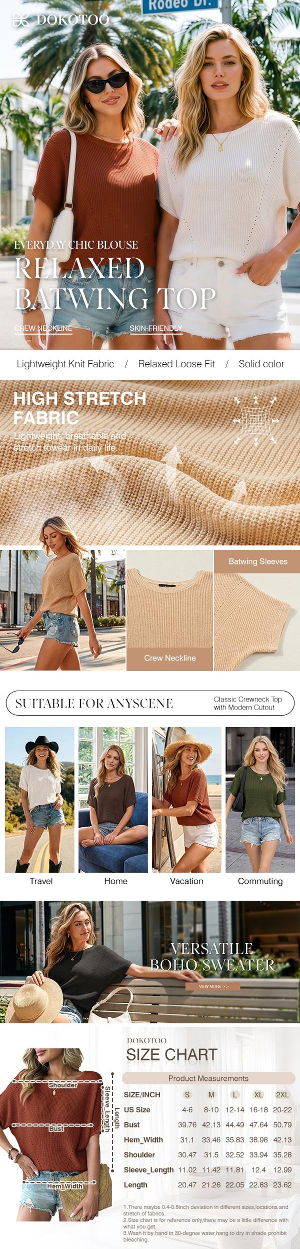 Dokotoo Womens Short Sleeve Sweaters 2026 Summer Lightweight V Neck Pullover Tops Dressy Business Casual Blouses Clothes