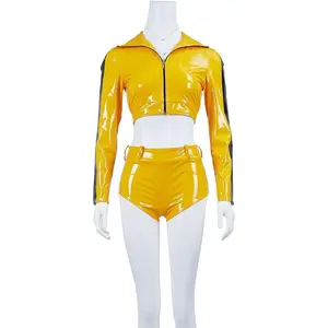 Women's Kill Bill Costume Beatrix Kiddo The Bride Cosplay Battle Suit Halloween Outfit